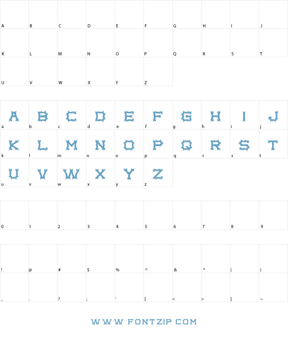 Complex bruja Font Character